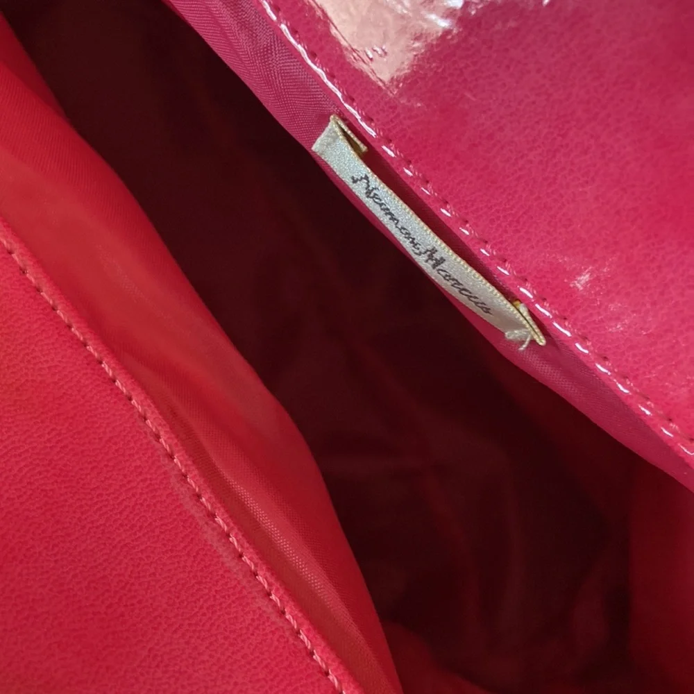 Bubble Gum Faux Patent Leather Neiman Marcus Tote - Picture 5 of 5